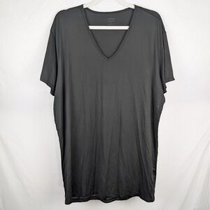 Uniqlo AIRism XL Mesh V-Neck Short Sleeve T-Shirt Athletic Casual Lounge Black.